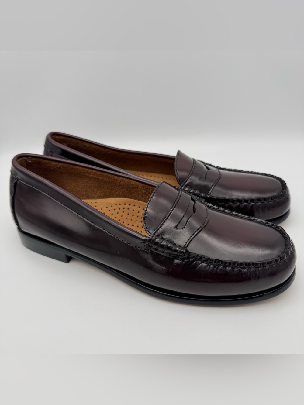 G.H. Bass Weejuns Wayfarer Burgundy Leather Penny Loafers Women 8.5 M